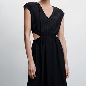 Mango Black Cutout Dress